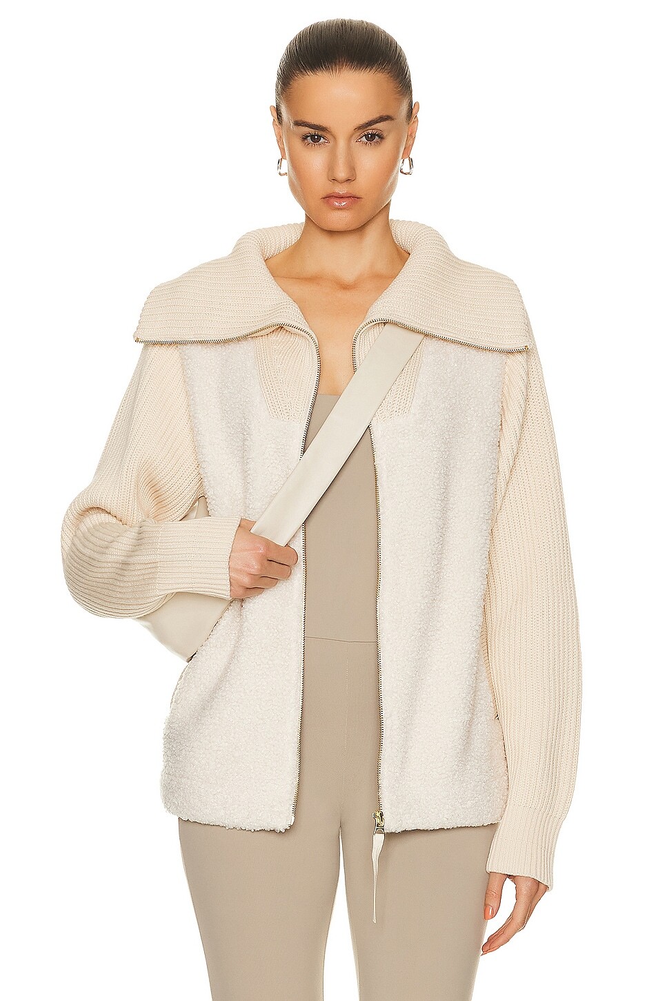 

Свитер Varley Ardley Zip Through, цвет Sandshell