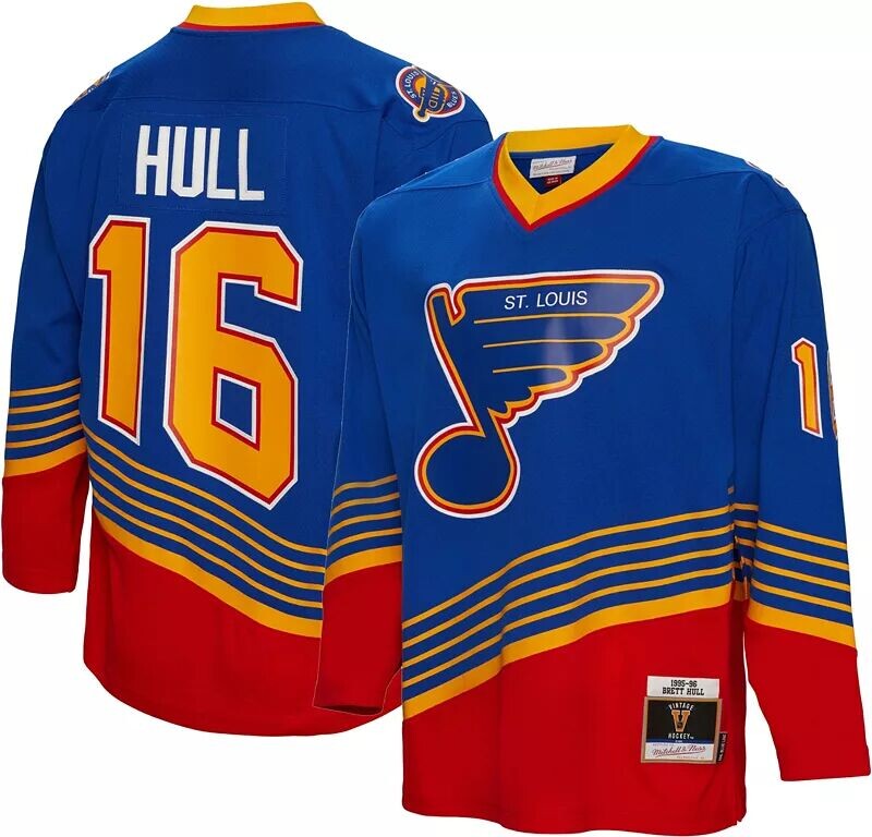

Mitchell & Ness Сент-Луис Блюз Бретт Халл # 16 '95 Джерси Blue Line