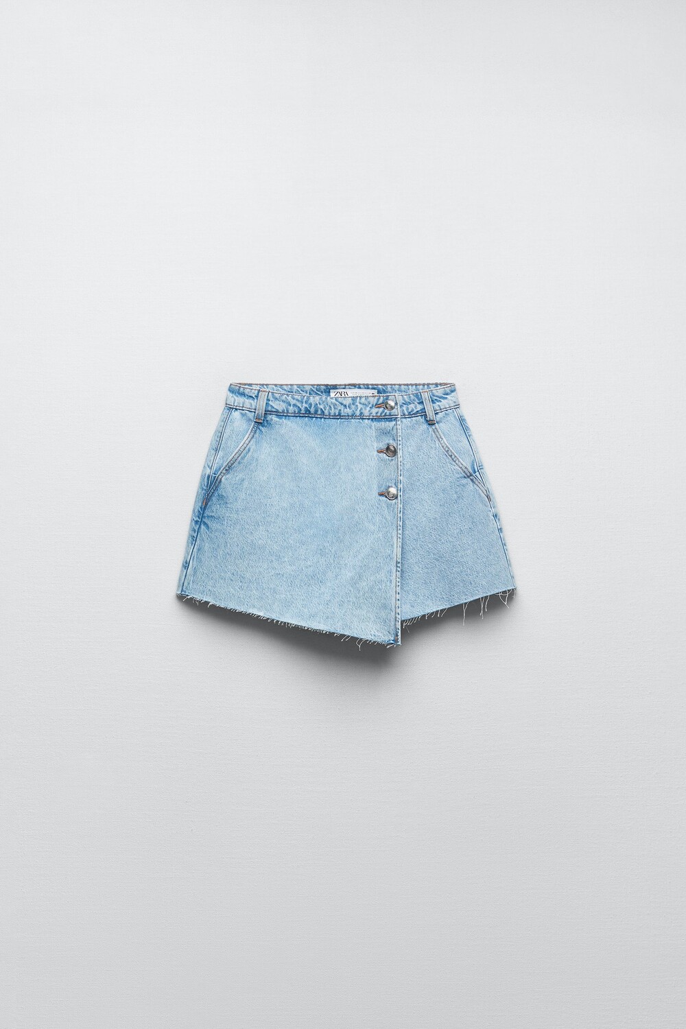 

Юбка-брюки с выкройкой на кнопках z1975 Zara, голубой