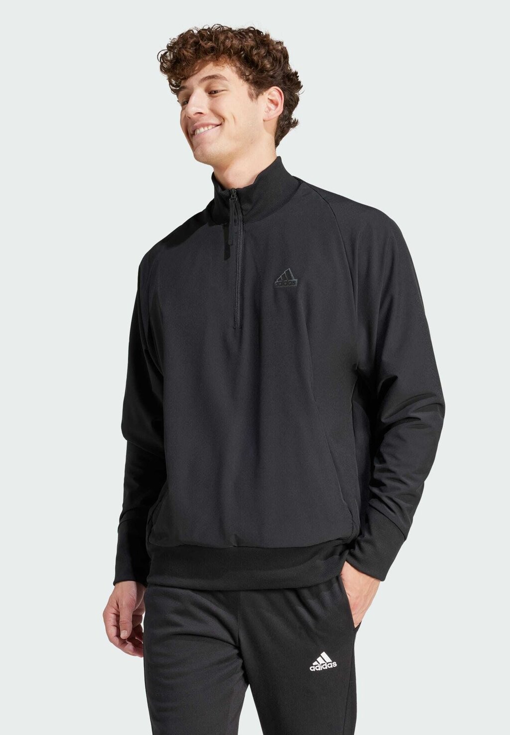 Толстовка Z N E QUARTER-ZIP adidas Sportswear, цвет black