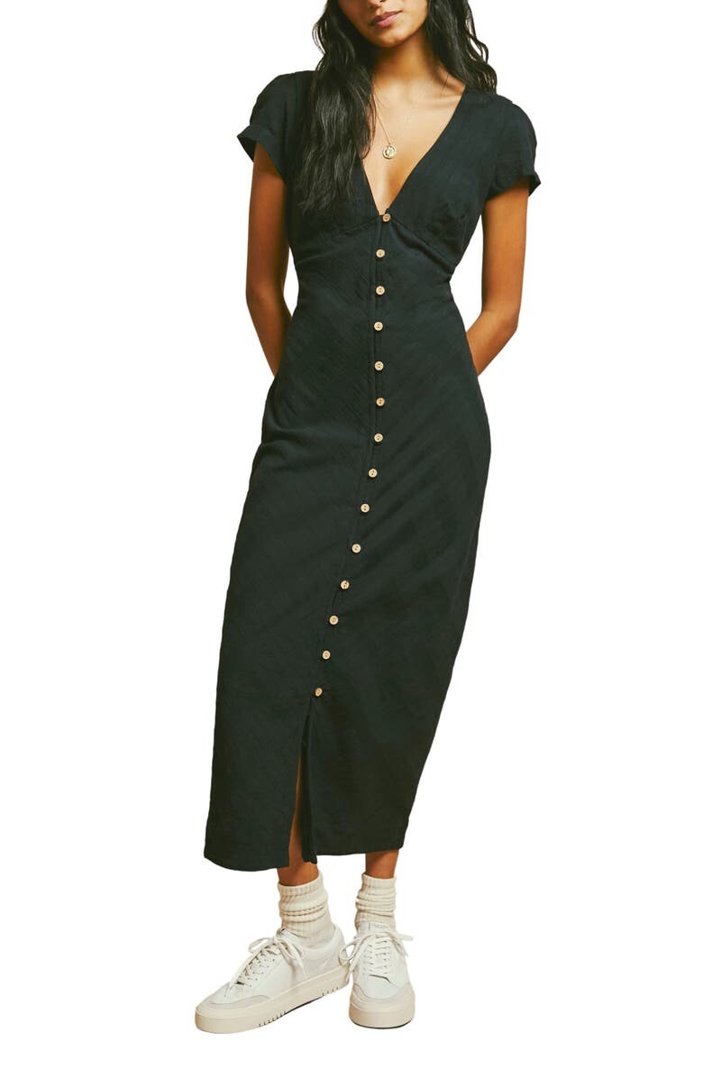 

Платье миди New In Town FREE PEOPLE, черный