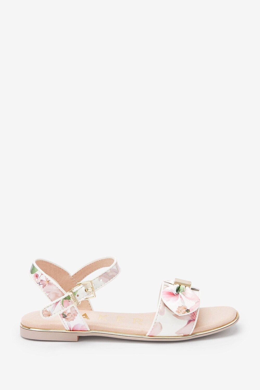 

Белые лаковые босоножки с бантом Baker by Ted Baker, белый