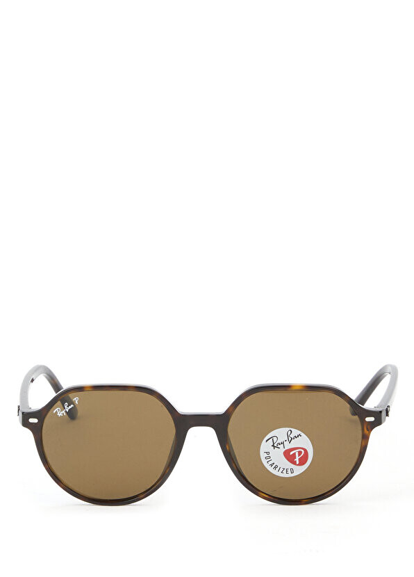 

Солнцезащитные очки унисекс круглой формы с черепаховым узором Ray-Ban