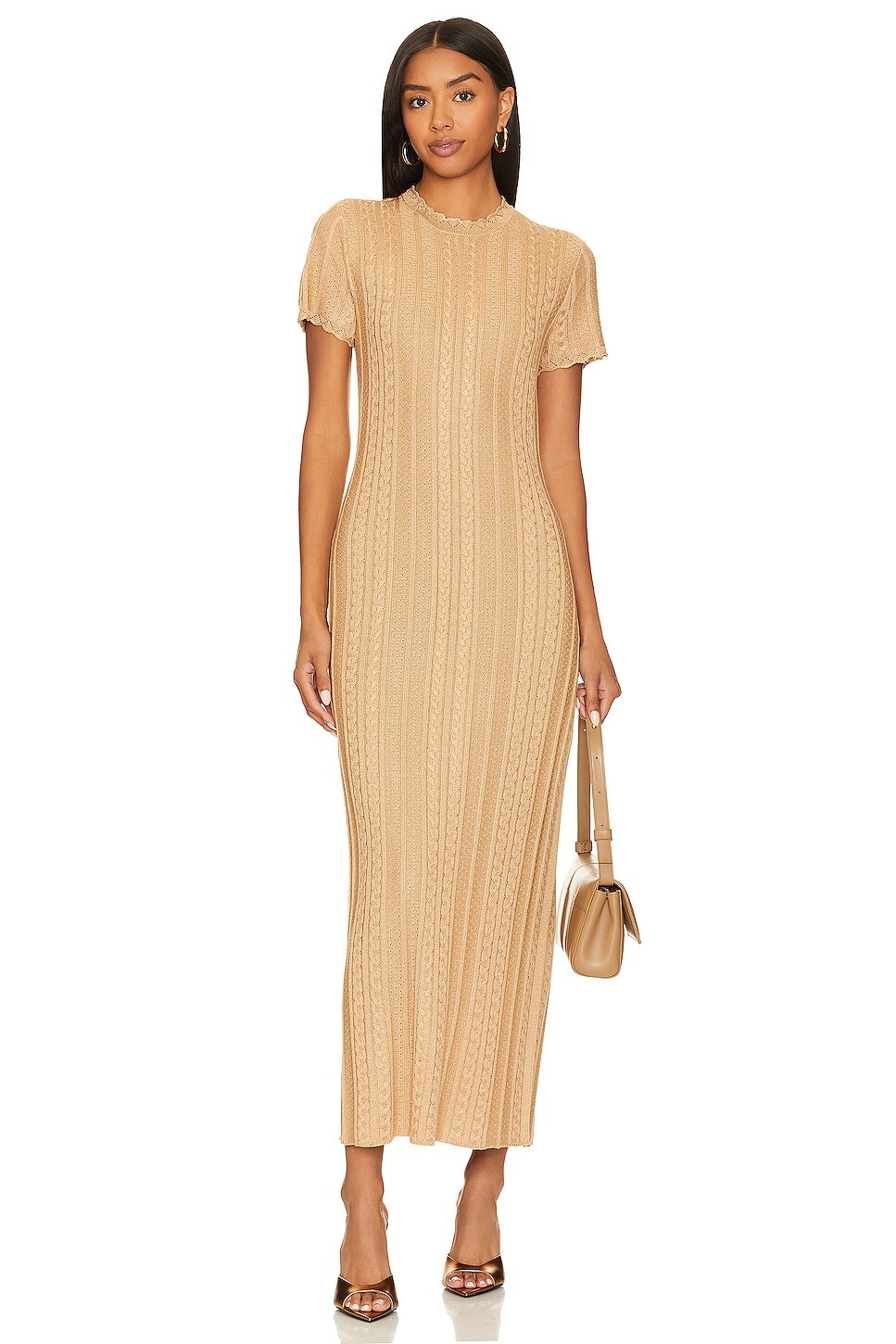 

Платье миди Show Me Your Mumu Valleta, цвет Gold Shimmer Knit