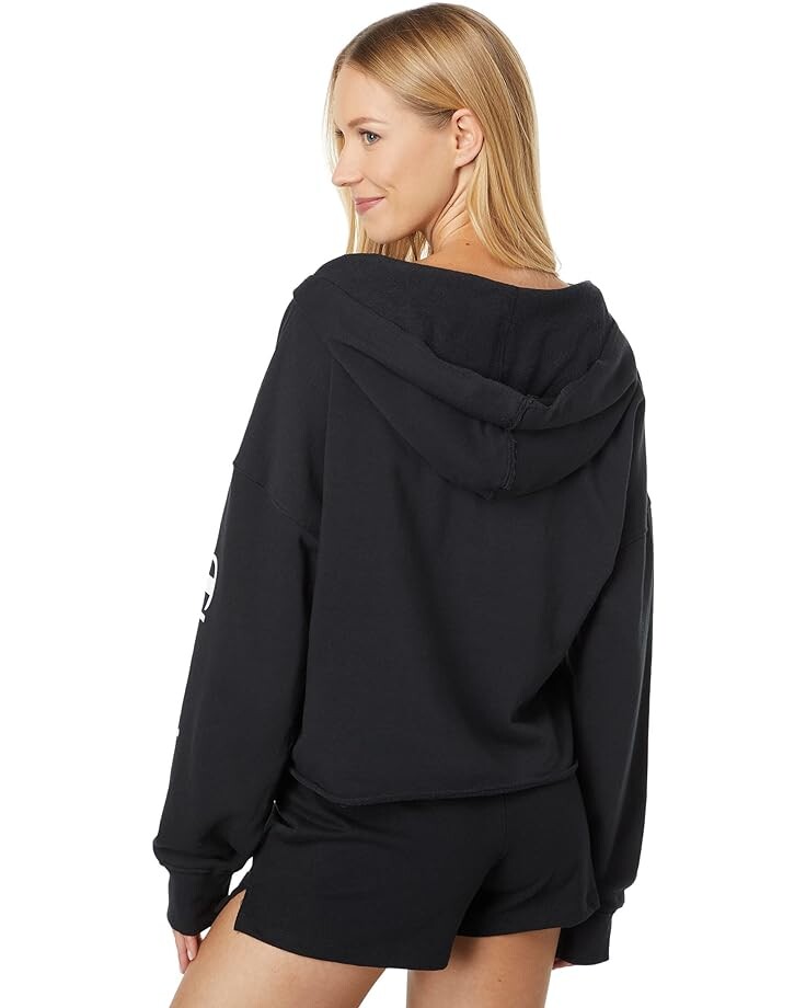 

Худи Champion Campus French Terry Split Neck Hoodie, черный
