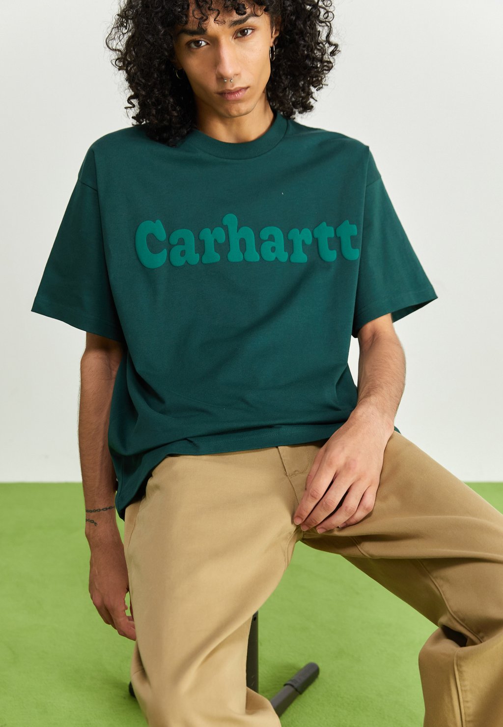 

Футболка с принтом Bubbles Carhartt WIP, цвет discovery green/green