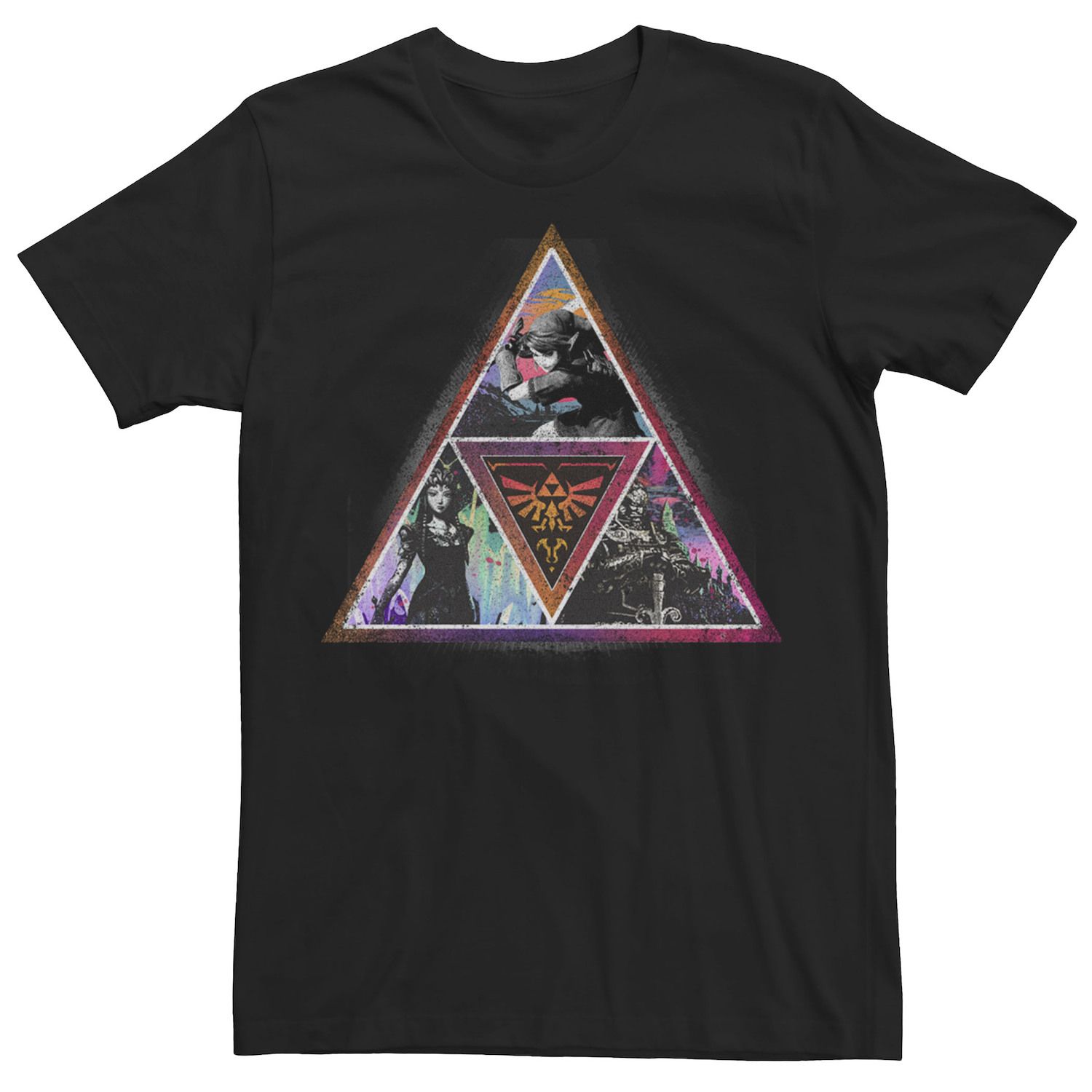 Мужская летняя цветная футболка Legend of Zelda Triforce Triforce Licensed Character летняя цветная футболка с рисунком nintendo legend of zelda triforce triforce для мальчиков 8–20 лет licensed character черный