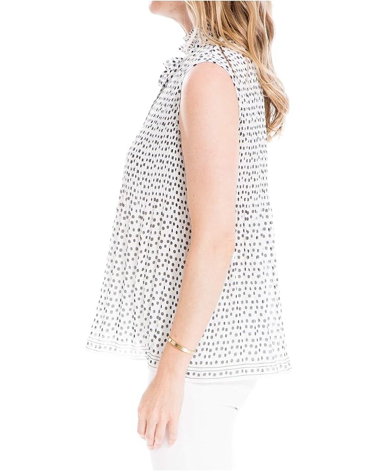 

Топ Max Studio Sleeveless Pleated Top, цвет Ivory/Black