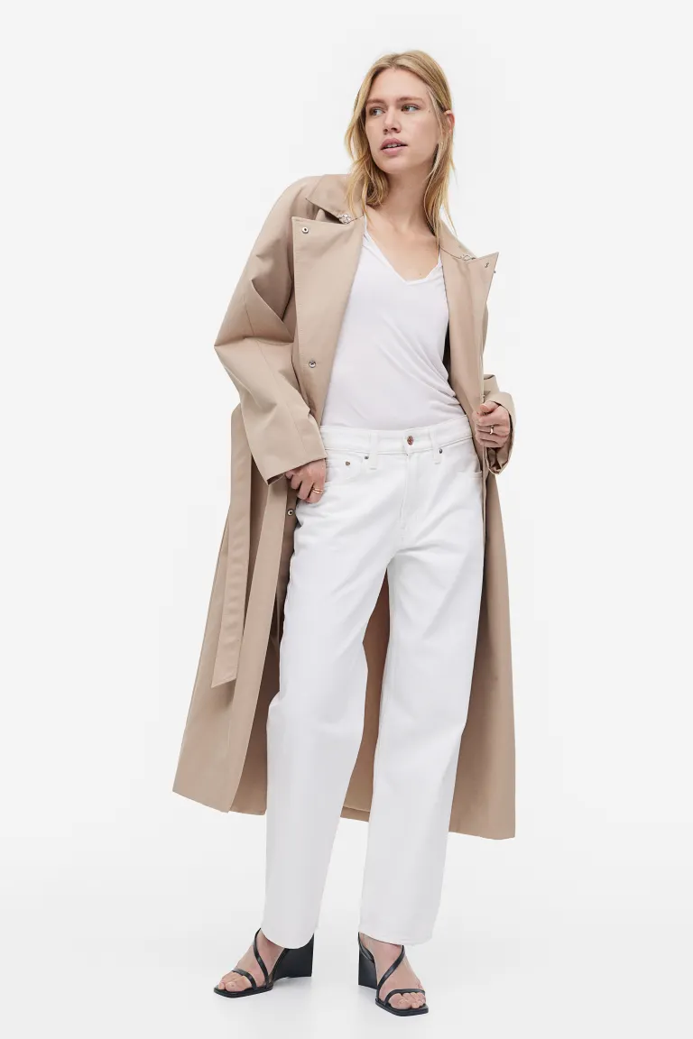 

Футболка с треугольным вырезом H&M, белый