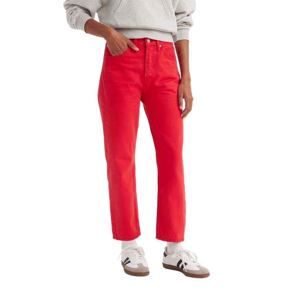Джинсы Levi´s 501 Crop Regular Waist, красный джинсы levi s 501 regular fit темно синий