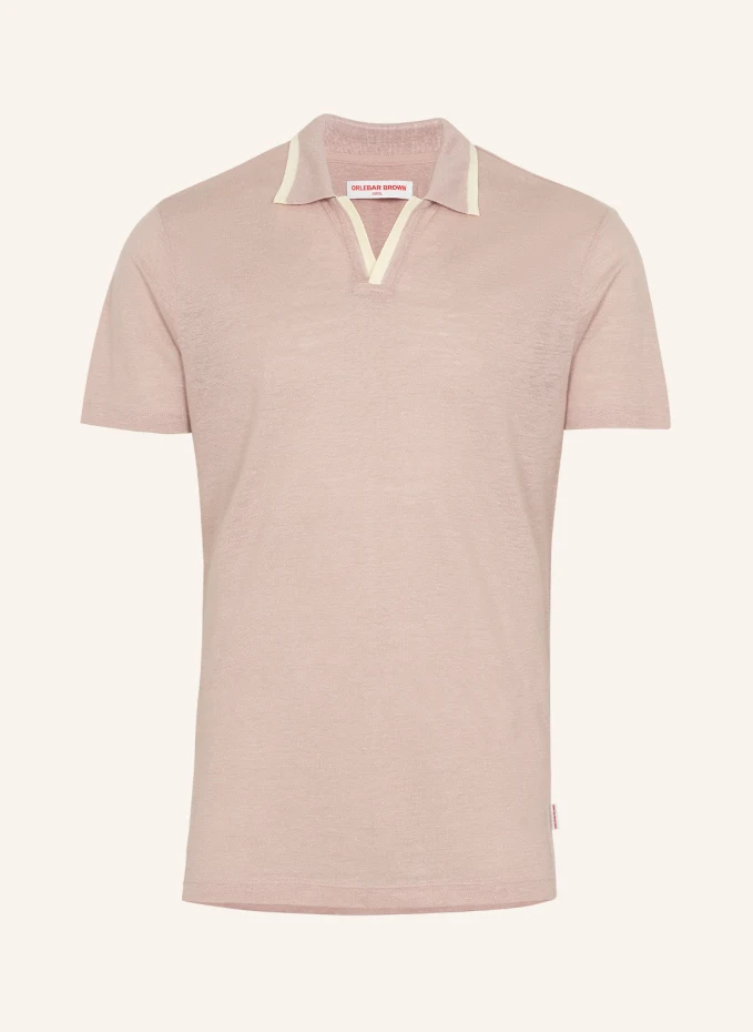 

Рубашка-поло felix linen pique Orlebar Brown, розовый