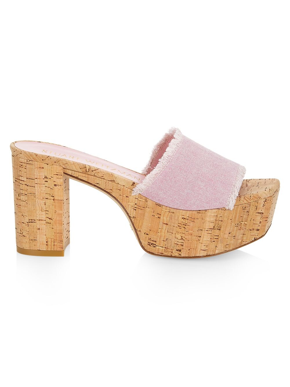 

Квадратные сандалии на высокой платформе Stuart Weitzman, розовый