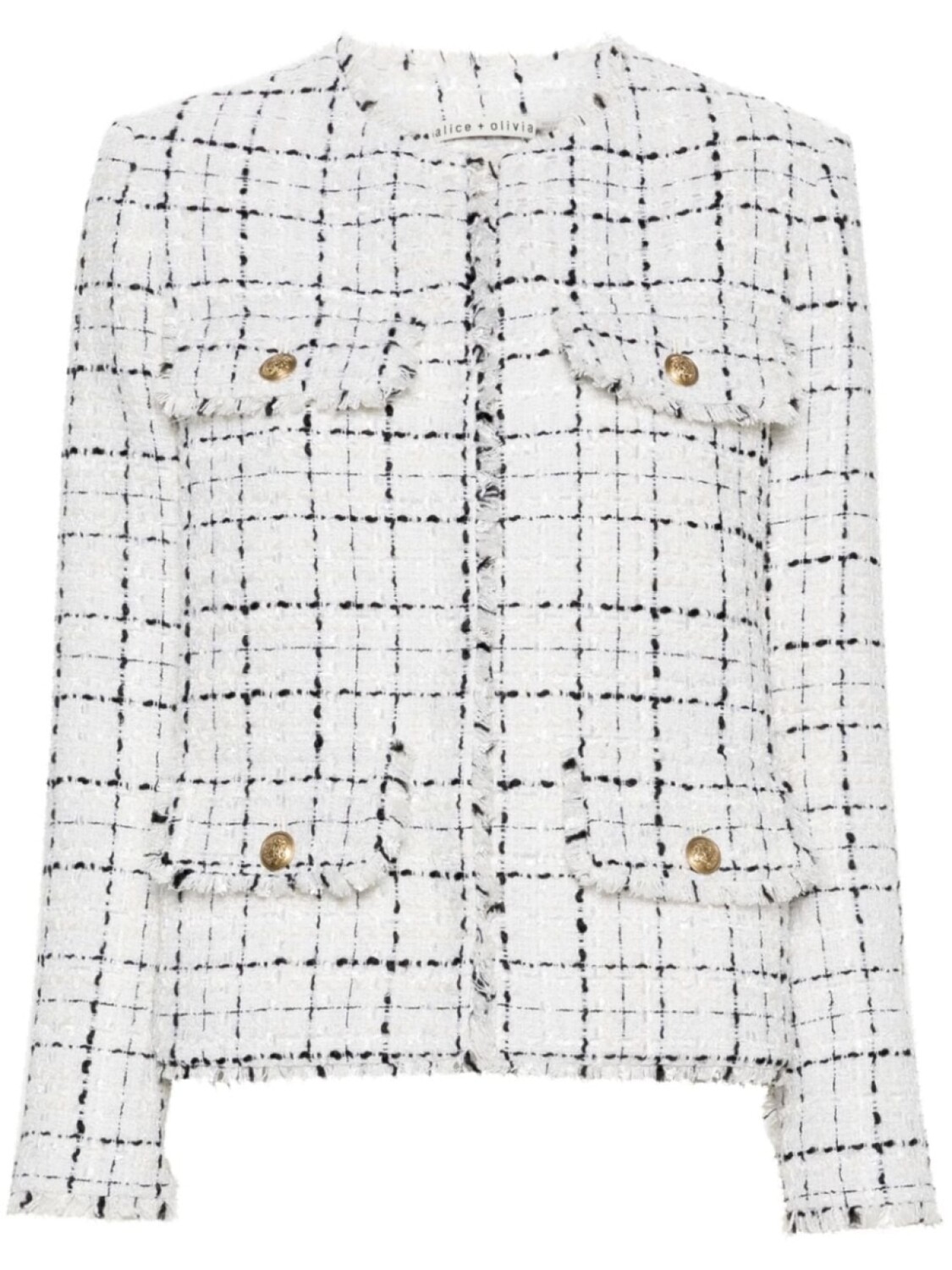 

Alice + olivia куртка в клетку, белый