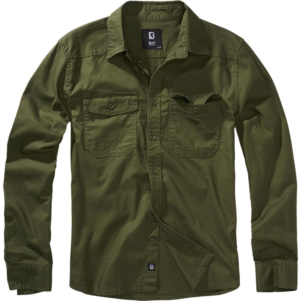 

Рубашка с длинным рукавом Brandit Flannel, зеленый