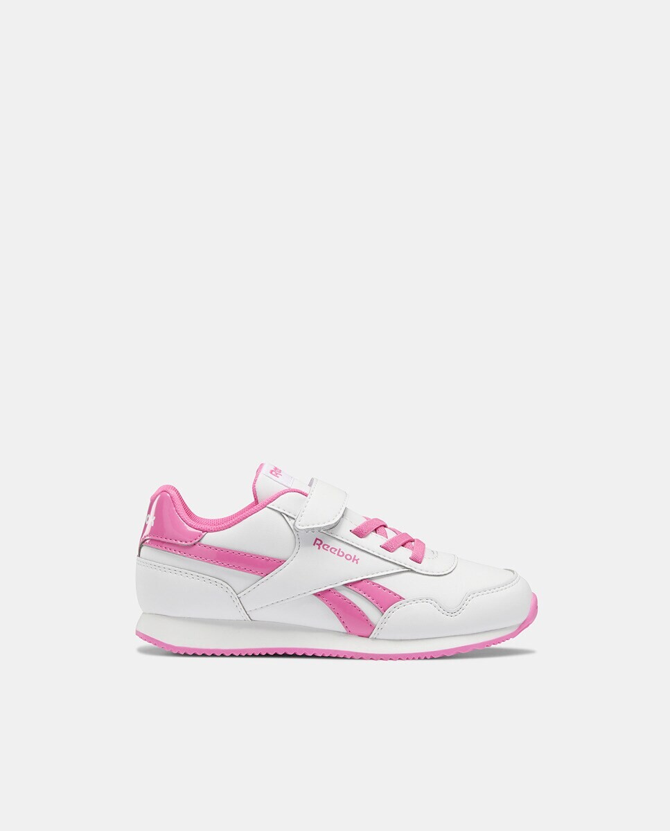 

Девичьи низкие белые кроссовки с розовыми деталями Reebok, белый