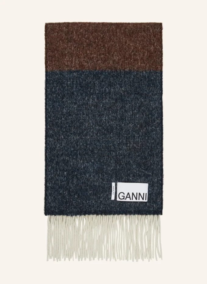 

Шарф Ganni, синий