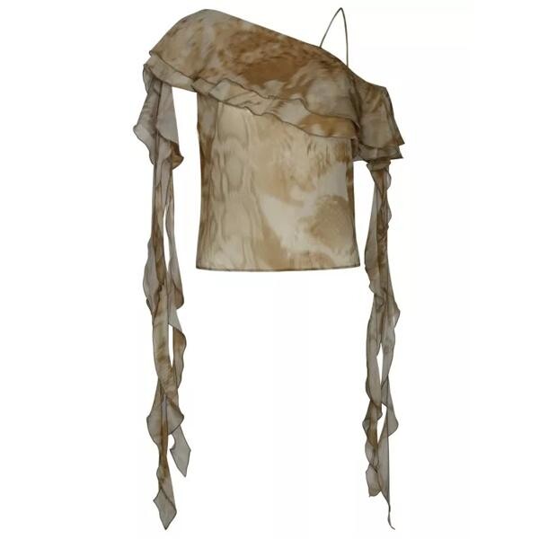 

Футболка beige viscose blouse Blumarine, коричневый