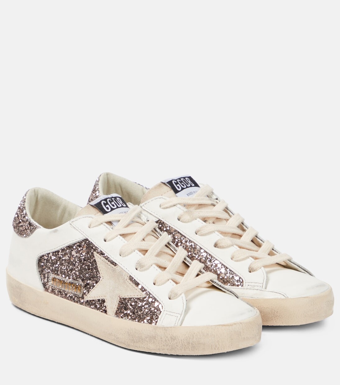 

Кроссовки super-star из блестящей кожи Golden Goose, белый