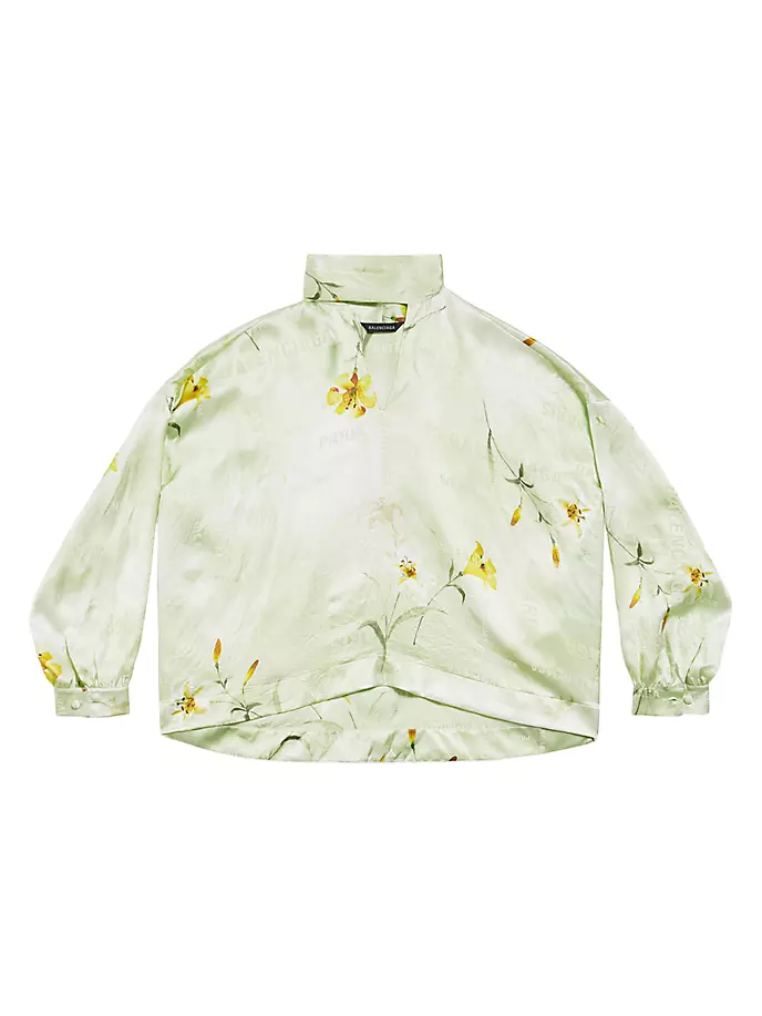 

Блузка Lilies Vareuse Fluid Balenciaga, зеленый