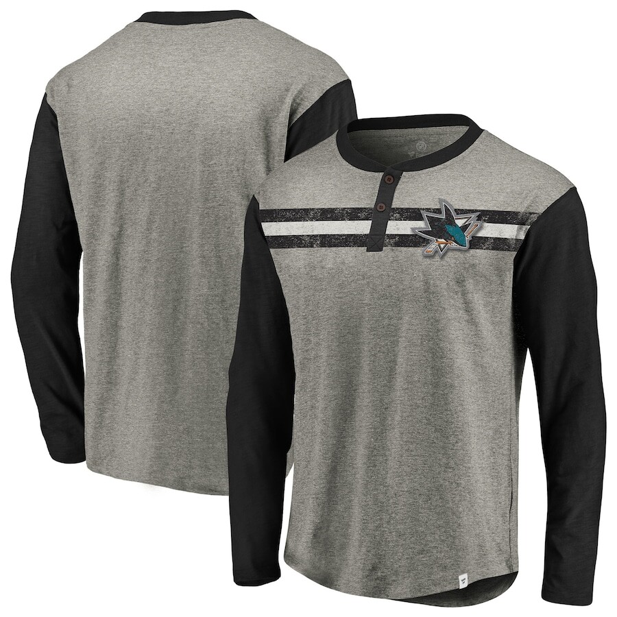 

Футболка с длинным рукавом Fanatics Branded San Jose Sharks, серый