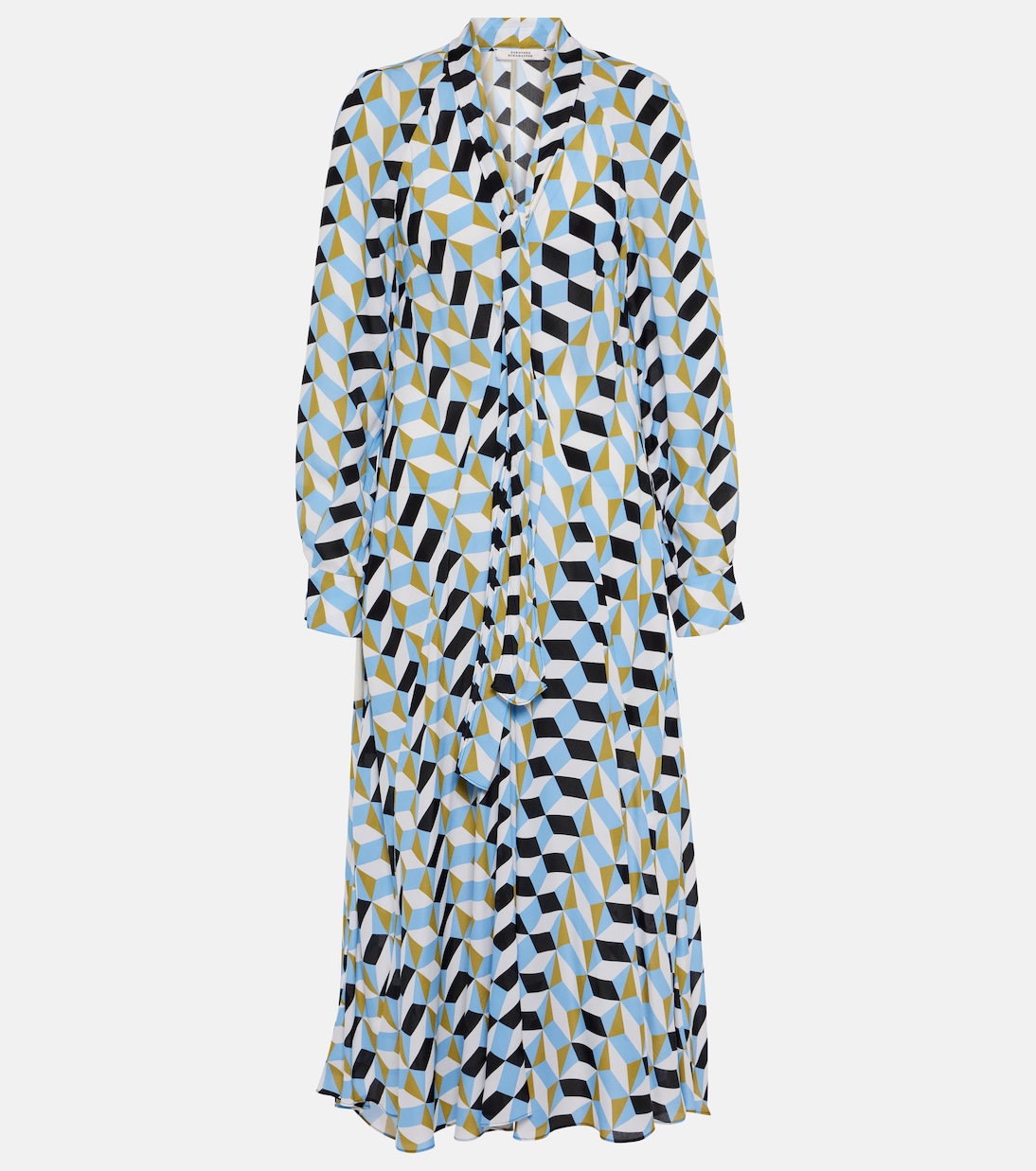 Платье миди с графичным принтом объемов Dorothee Schumacher, мультиколор
