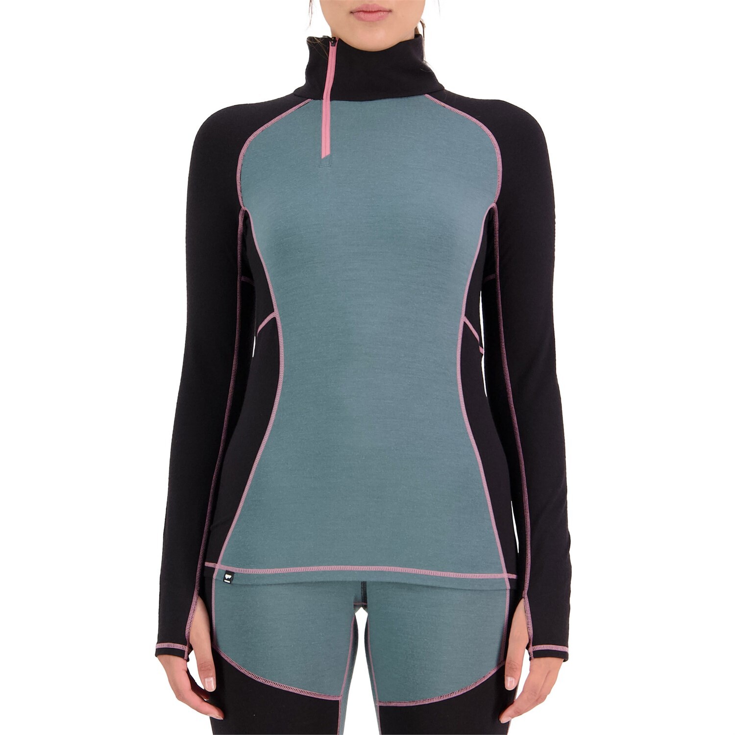 

Топ MONS ROYALE Olympus Half Zip, цвет Burnt Sage/Black
