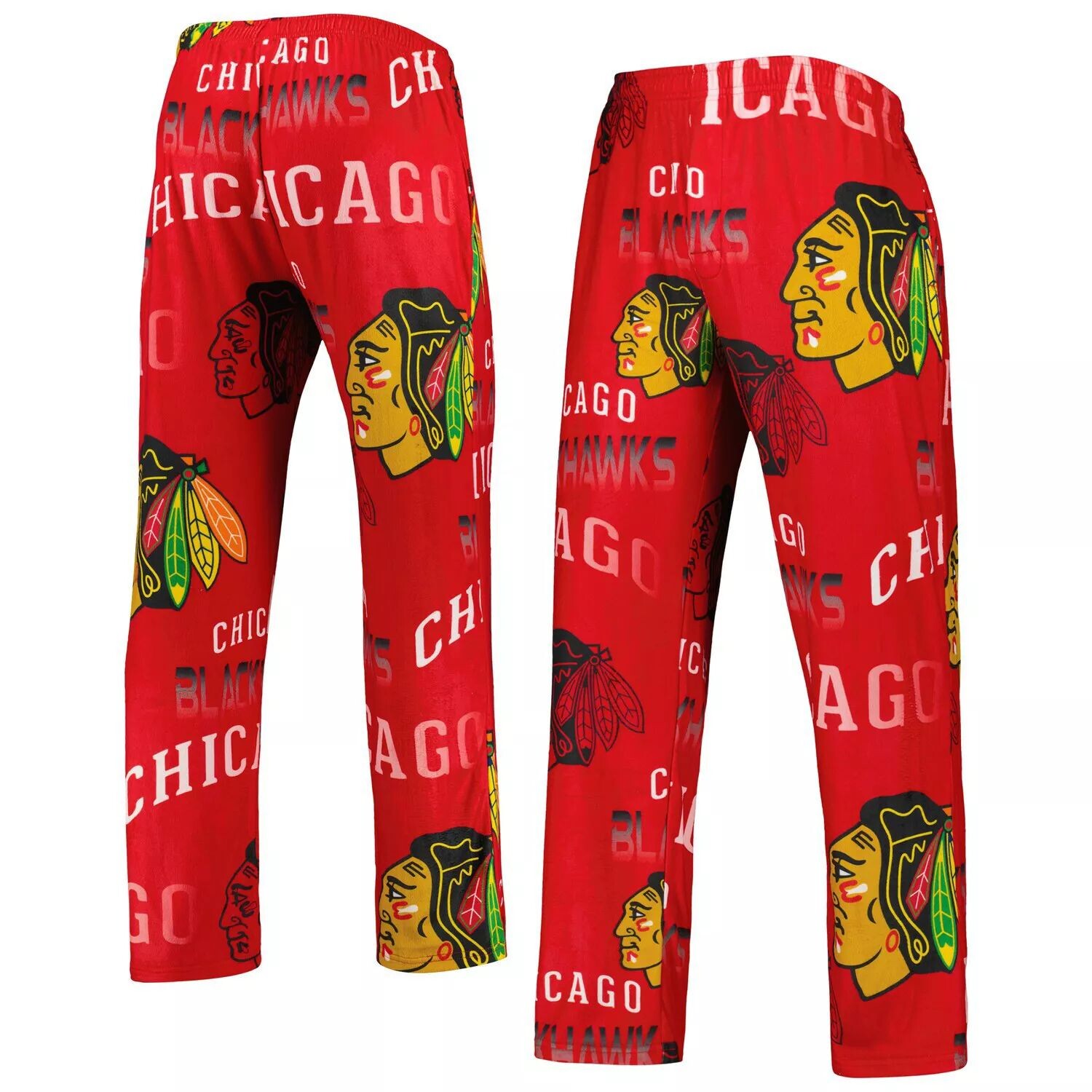 

Мужские спортивные красные пижамные штаны из микрофлиса Men's Concepts Red Chicago Blackhawks Windfall