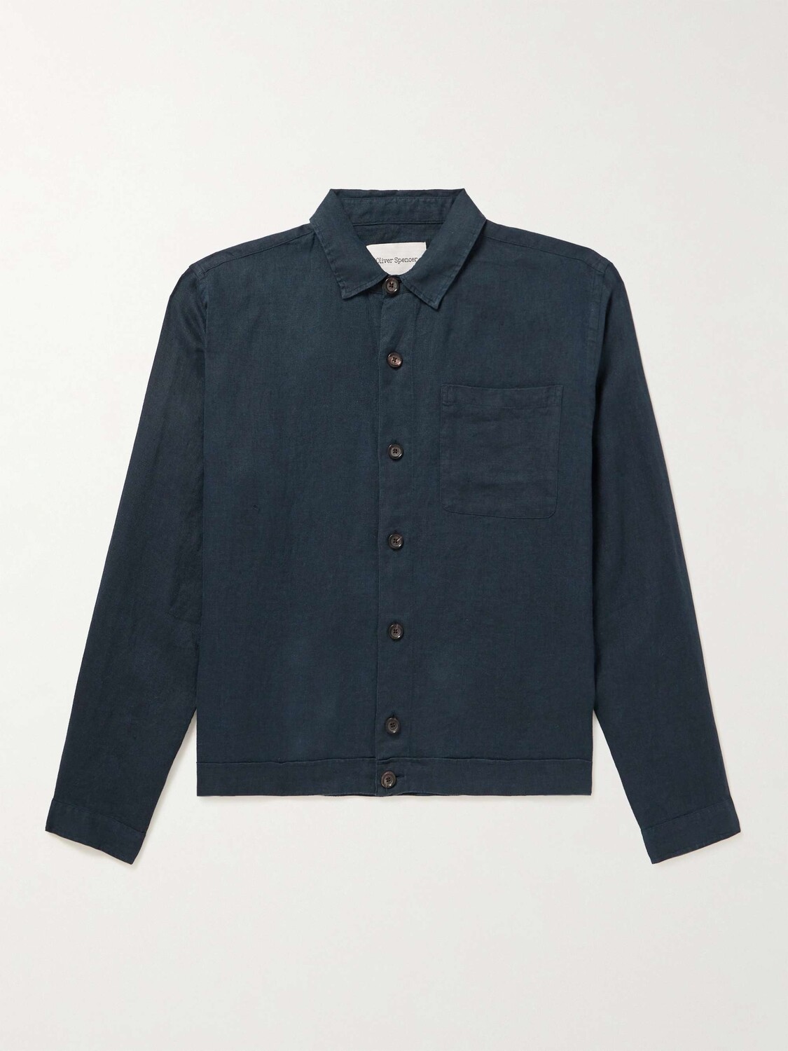 

Льняная блузонная куртка Milford OLIVER SPENCER, нави, Черный