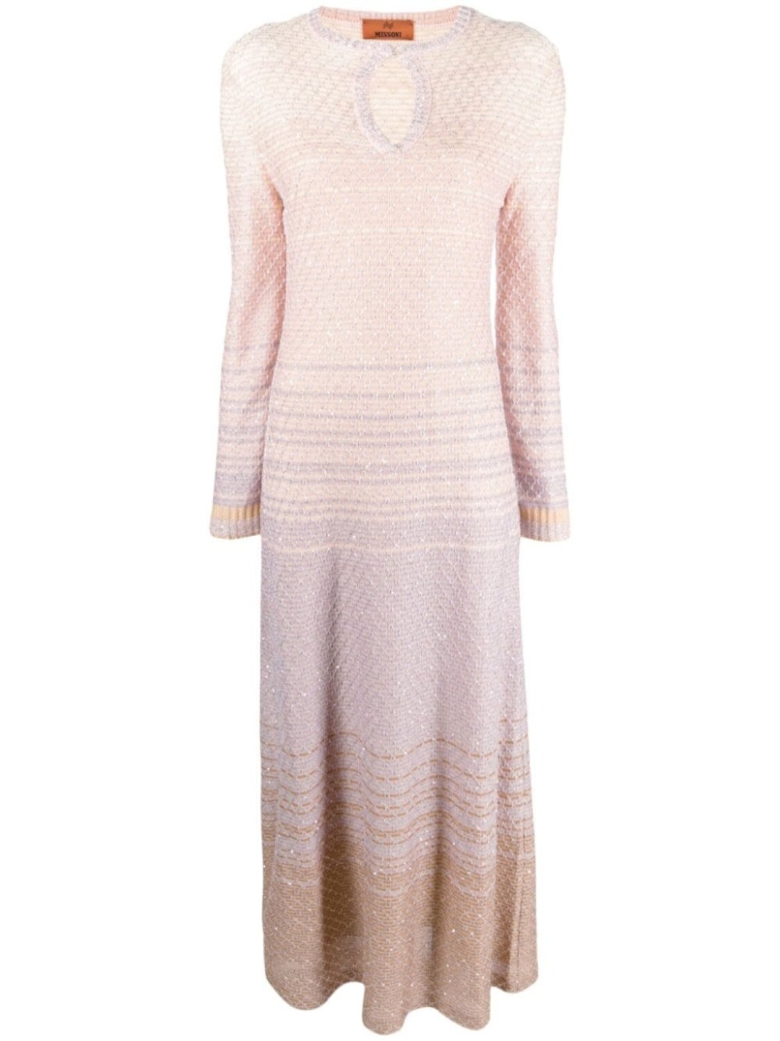 

Missoni платье макси с пайетками, розовый