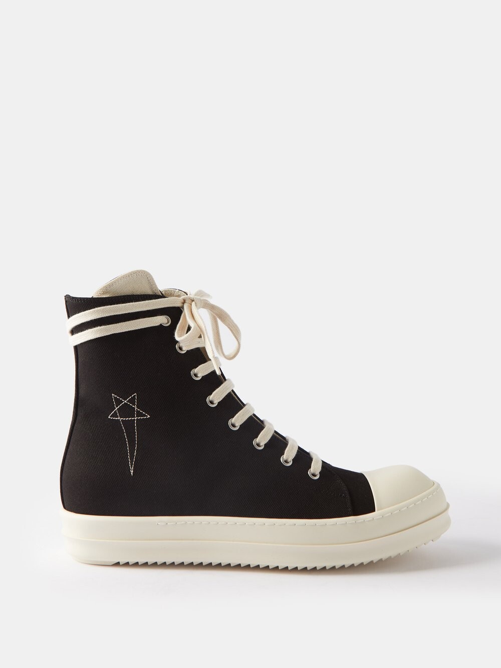 

Высокие кроссовки scarpe из денима Rick Owens, черный