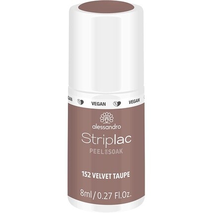 

Лак для ногтей Striplac Peel Or Soak Vegan Velvet Taupe Led, 8 мл, Alessandro
