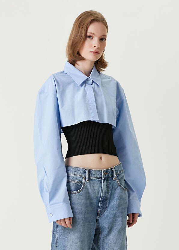 

Двухслойная блузка Alexander Wang, синий