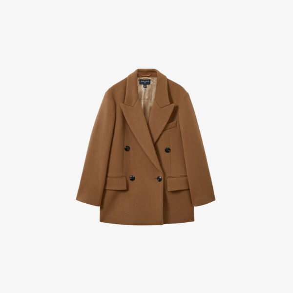 

Двубортный шерстяной пиджак Reiss x atelier lauren Reiss, коричневый