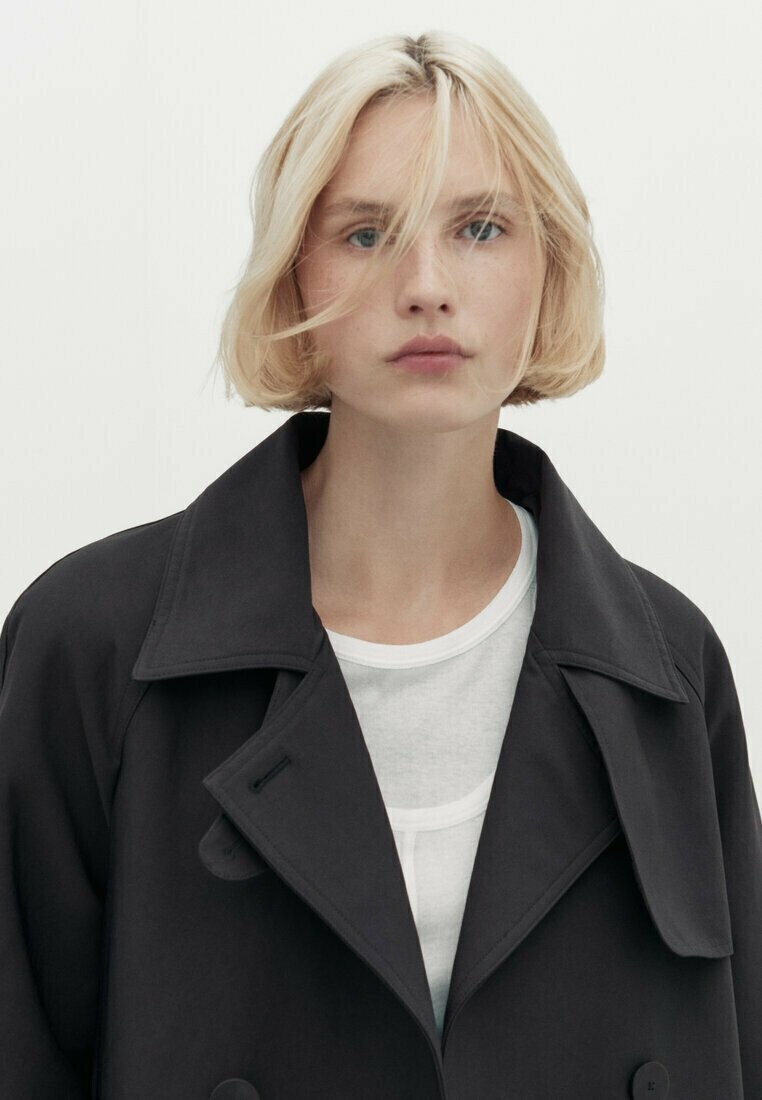 

Тренч Massimo Dutti, темно-синий