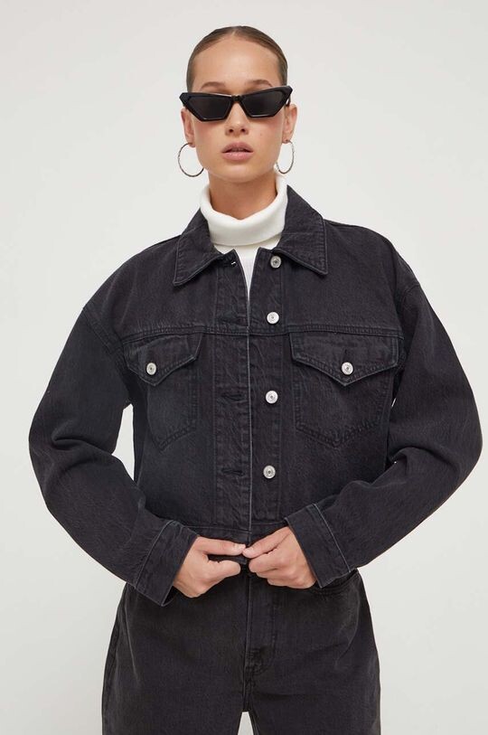 

Джинсовая куртка Abercrombie & Fitch, черный