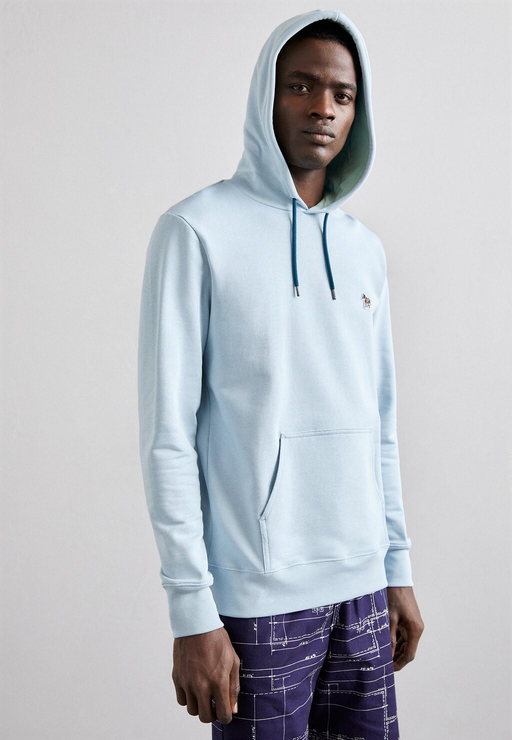 цена Толстовка PS Paul Smith MENS FIT HOODY ZEBRA, голубой