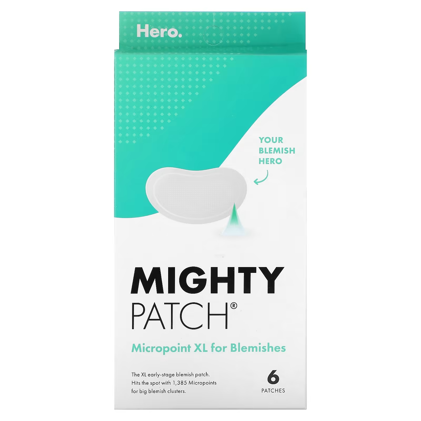 Средство против черных точек Hero Cosmetics Mighty Patch Micropoint XL, 6 пластырей