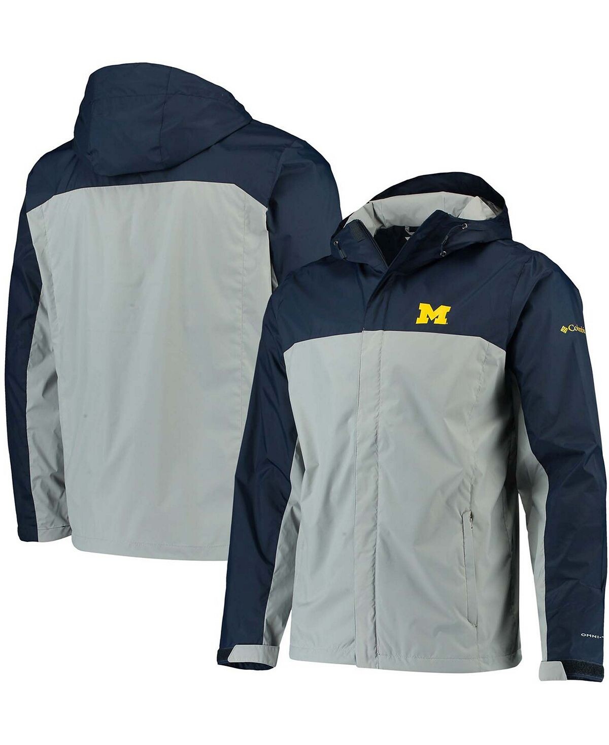 

Мужская темно-серая куртка с молнией во всю длину Michigan Wolverines Glennaker Storm Columbia