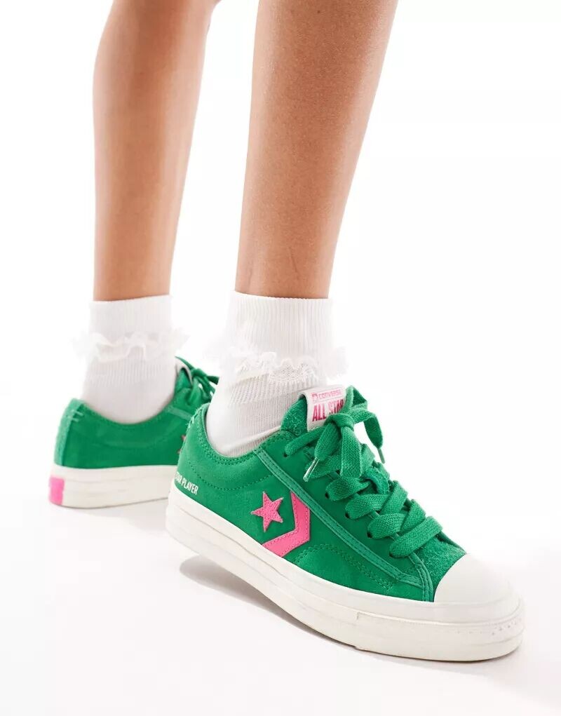 

Зеленые и розовые кроссовки Converse Star Player 76 Ox