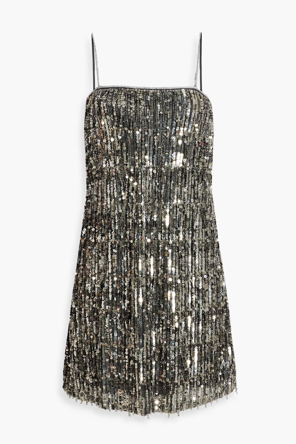 

Платье мини из тюля Chicago с декором Alice + Olivia, бронза