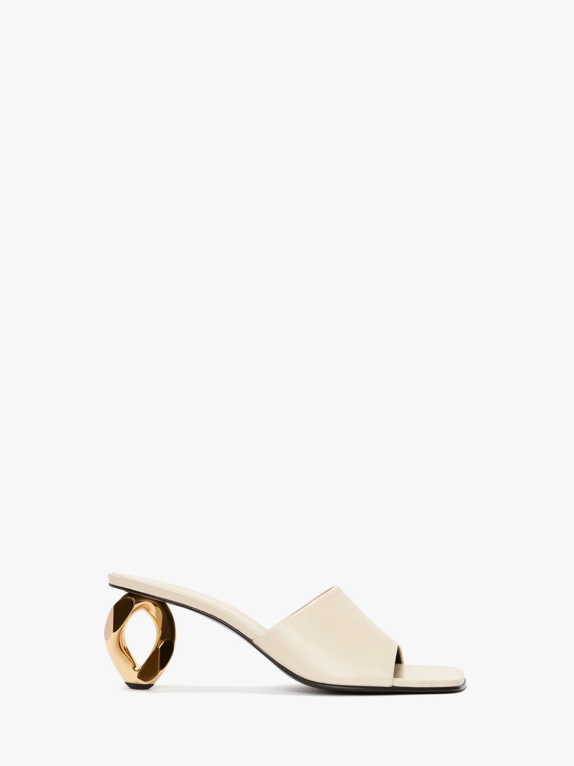 

Кожаные мюли на каблуке JW Anderson, кремовый