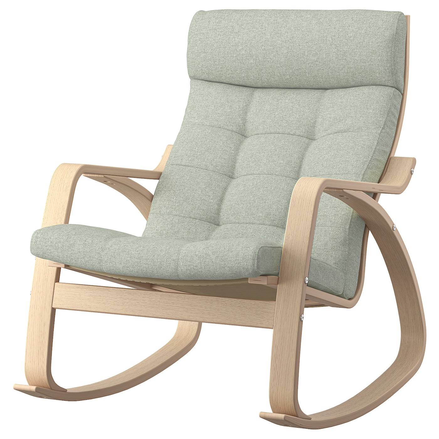 ПОЭНГ Кресло-качалка, дубовый шпон светлый/Гуннаред светло-зеленый POÄNG IKEA детское электрическое кресло качалка удобное кресло качалка бесплатная установка