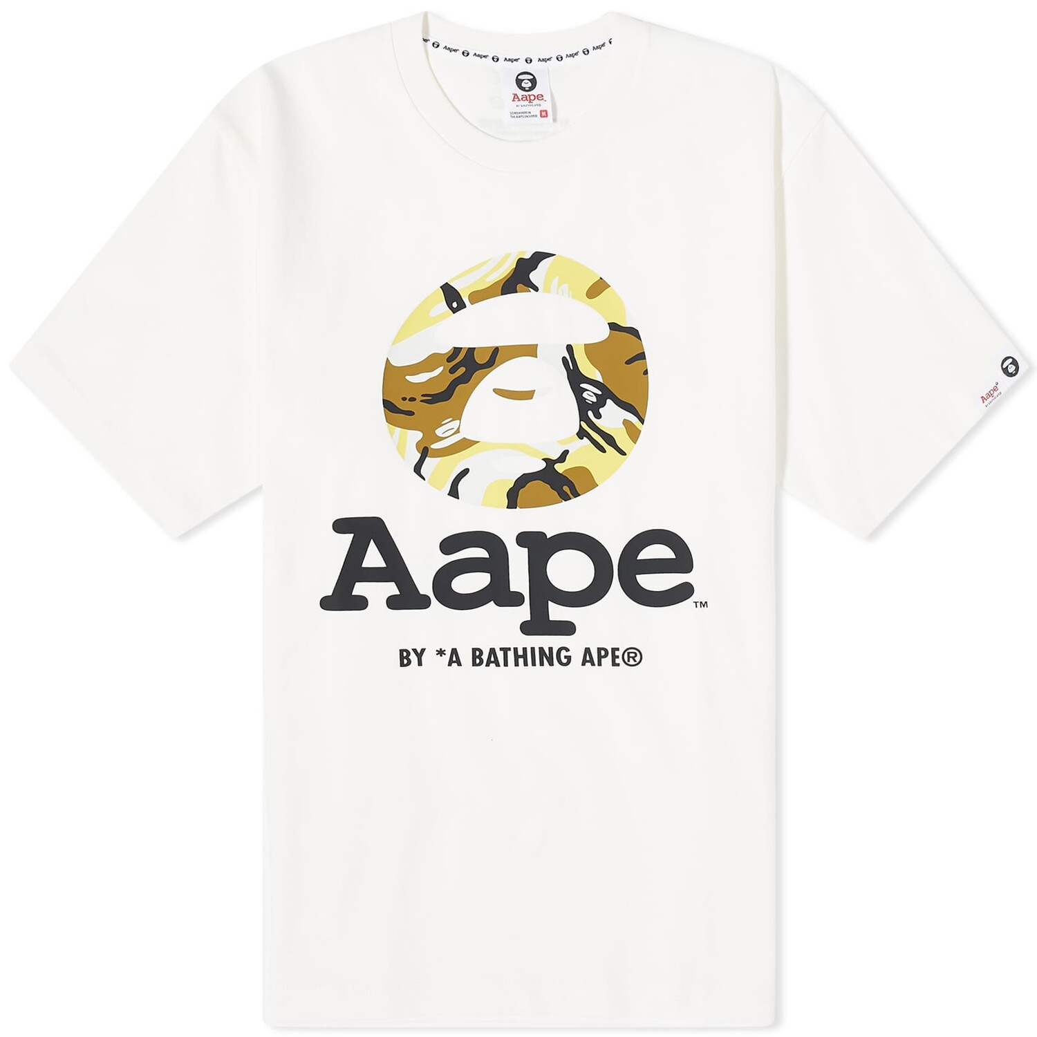 

Футболка Aape Og Moonface New Yem Camo, слоновая кость, Бежевый