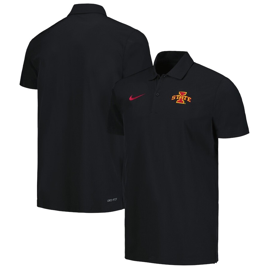 

Поло с коротким рукавом Nike Iowa State Cyclones, черный