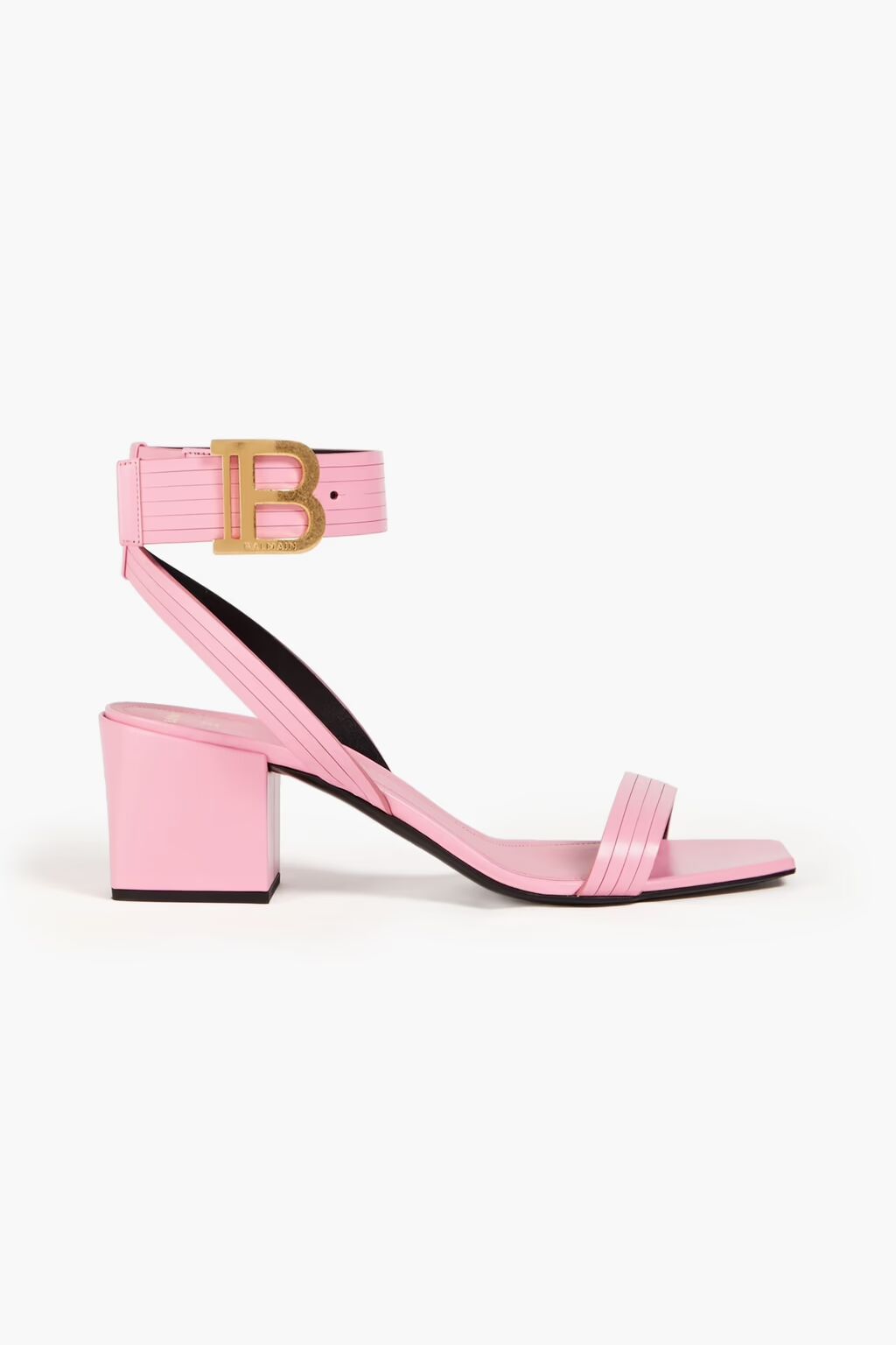 

Украшенные кожаные сандалии Balmain, розовый