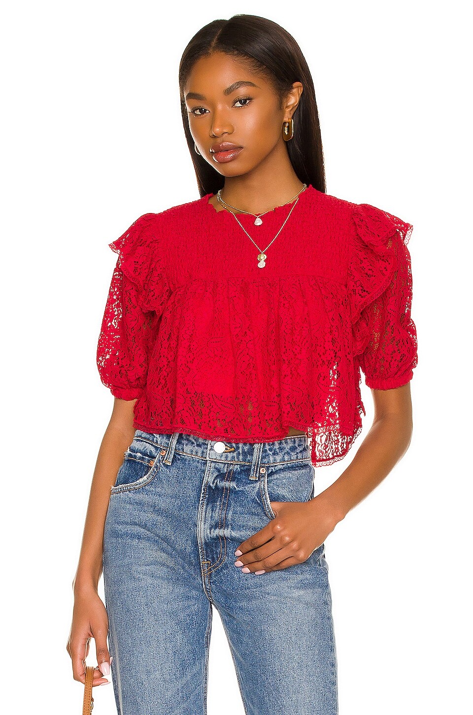 

Топ Tularosa Ashley Lace, цвет Cherry Red