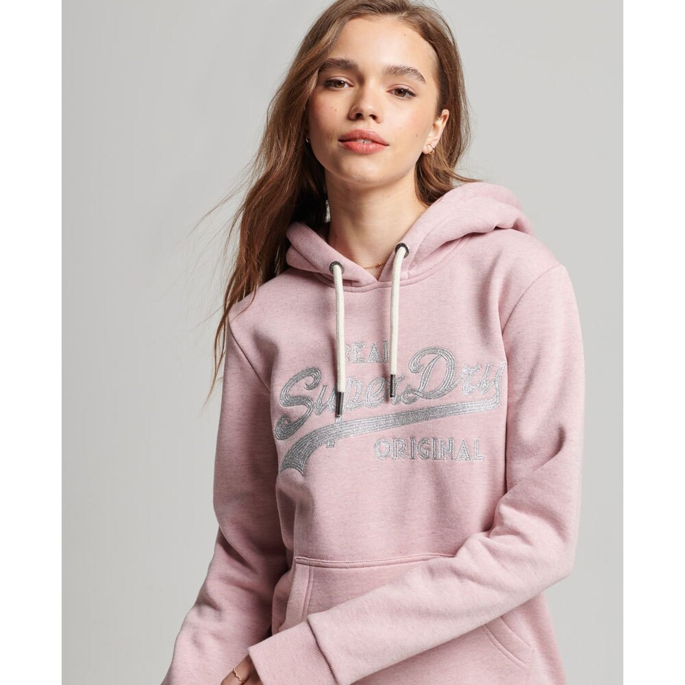 

Худи Superdry Vl Scripted Coll, розовый