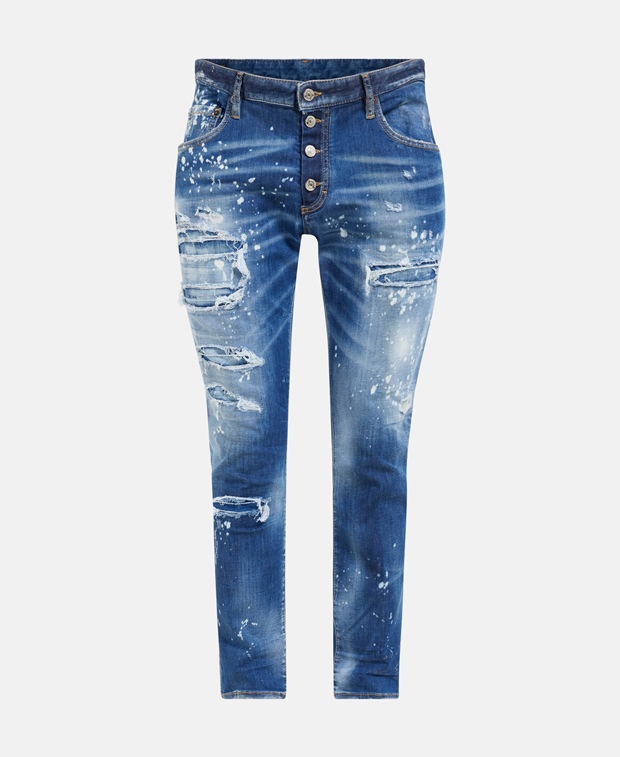 Разрушенные джинсы , синий Dsquared2