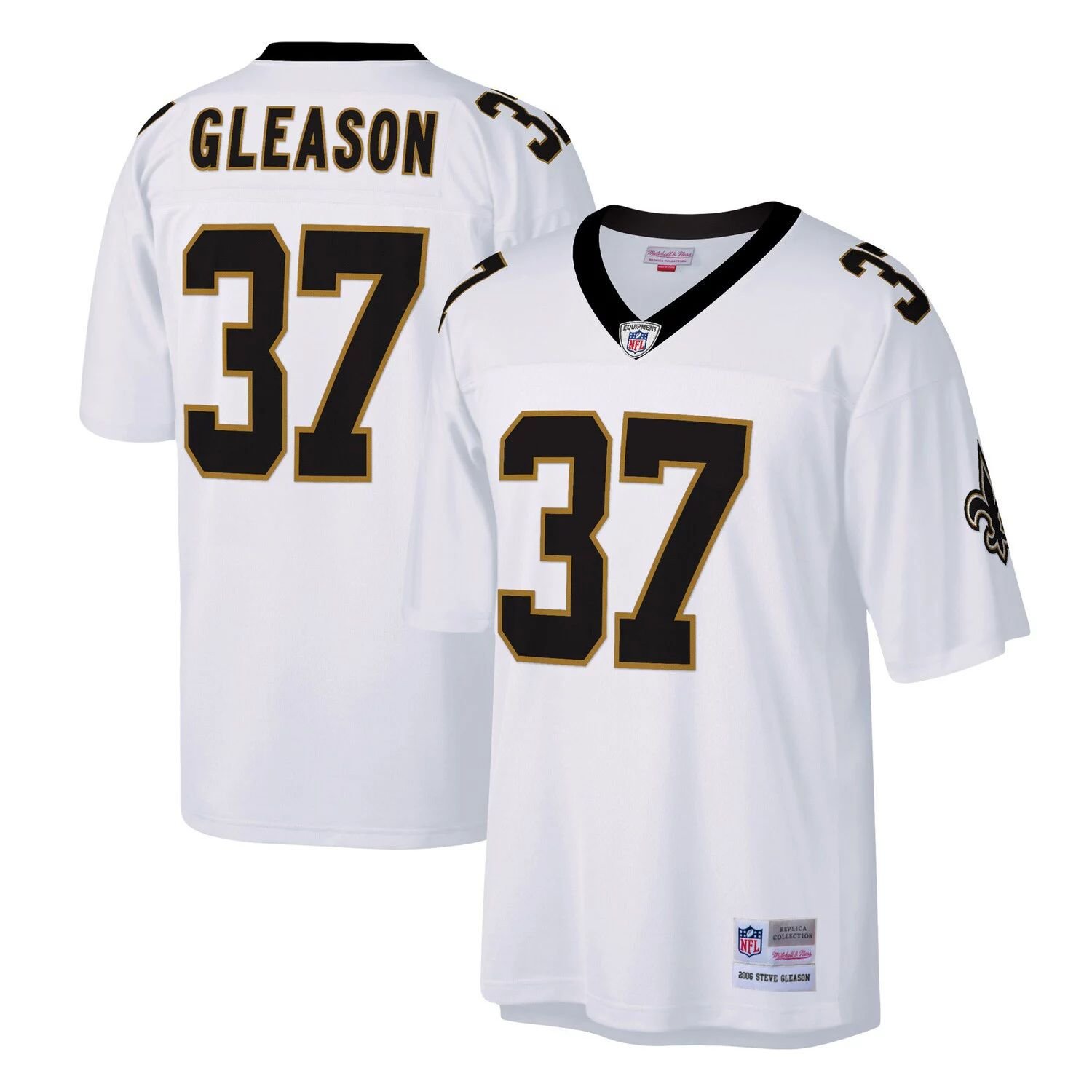 

Мужская белая футболка Mitchell & Ness Steve Gleason New Orleans Saints Big & Tall 2006, реплика вышедшего на пенсию игрока, Белый