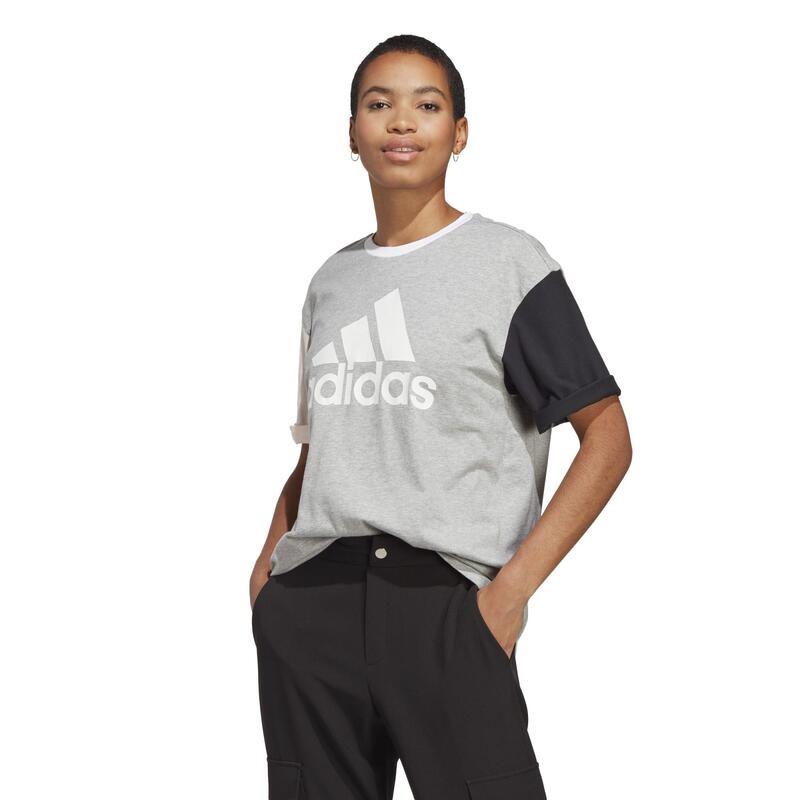 

Футболка Adidas женская - цвет цветных блоков серый